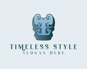 Fashion Ornate Letter T logo design