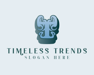 Fashion Ornate Letter T logo