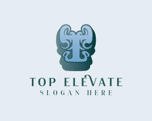 Fashion Ornate Letter T logo design