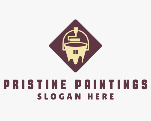 House Painting Paint Bucket  logo design