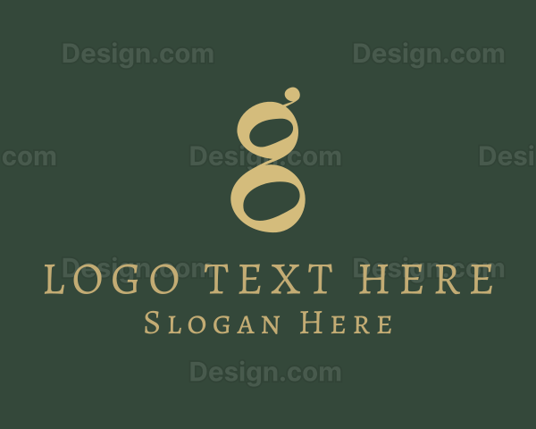 Gold Elegant Letter G Logo