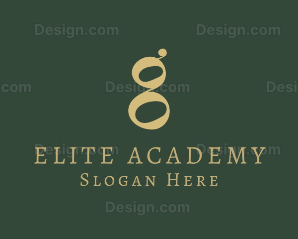 Gold Elegant Letter G Logo