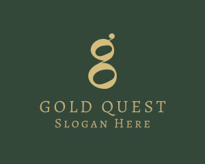 Gold Elegant Letter G logo design