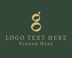 Gold Elegant Letter G logo