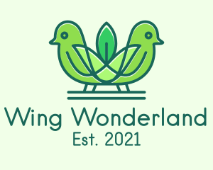 Green Eco Robin Birds logo