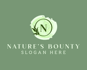 Nature Leaves Wreath logo design