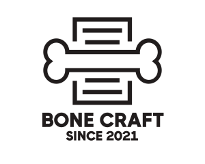 Dog Bone Document logo design