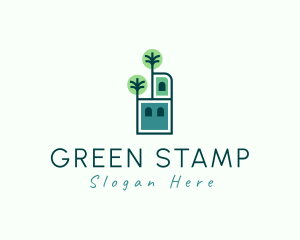 Modern Green Home logo design