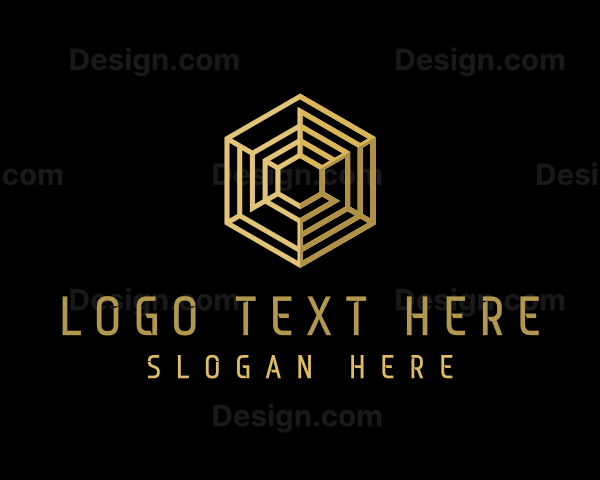 Geometric Tech Hexagon Logo