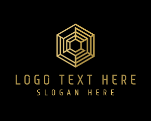 Geometric Tech Hexagon logo