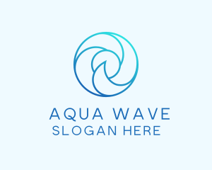 Wave Water Circle Cycle logo