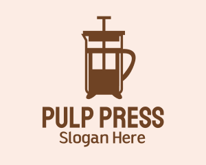 Brown French Press  logo design