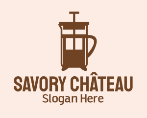 Brown French Press  logo design