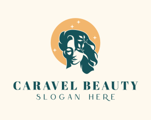 Beauty Hair Stylist Woman logo design