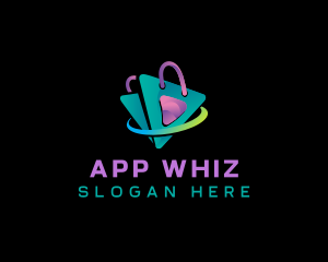 Shopping Bag Mobile App logo design