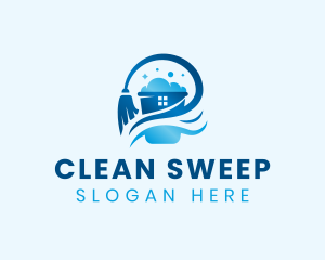 House Janitorial Cleaning logo design