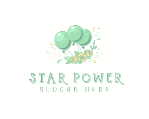 Floral Party Celebration logo design