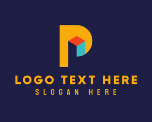 Geometric Letter P logo