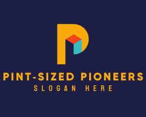 Geometric Letter P logo design