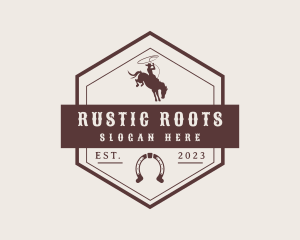 Western Cowboy Badge logo design