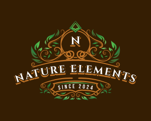 Natural Ornamental Leaf  Logo