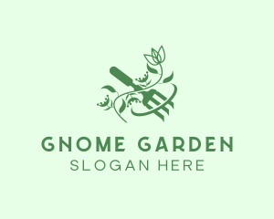 Gardening Fork Lansdcaping logo design