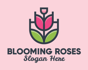 Rose Fragrance Flower logo design