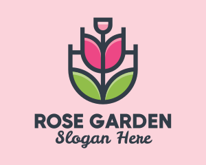 Rose Fragrance Flower logo design