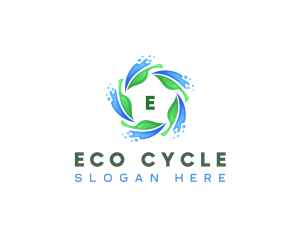 Leaf Water Cycle logo design