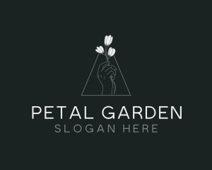 Flower Hand Petals logo design