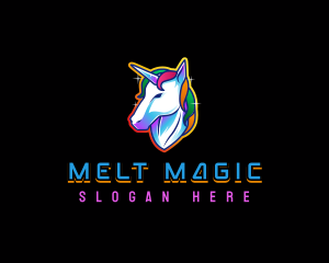 Magical Rainbow Unicorn logo design