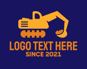 Modern Excavator Machine logo design