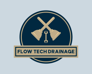 Plunger Wrench Plumbing  logo design