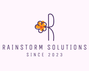 Daisy Letter R logo design