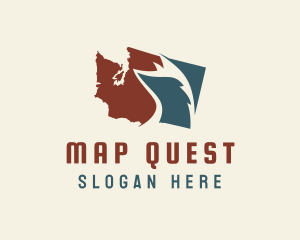 Washington Map Skunk logo design