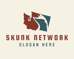 Washington Map Skunk logo