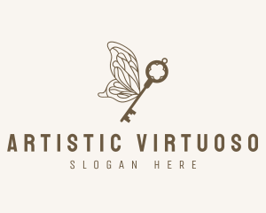 Key Butterfly Wings logo design