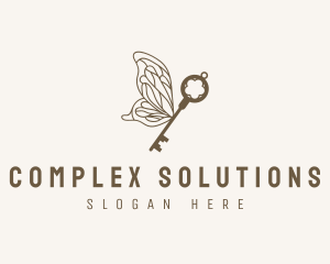 Key Butterfly Wings logo design