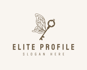 Key Butterfly Wings logo design