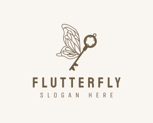 Key Butterfly Wings logo design