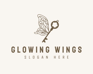 Key Butterfly Wings logo design