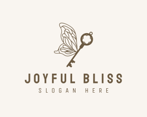 Key Butterfly Wings logo design