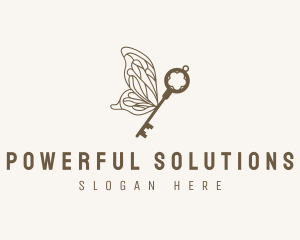 Key Butterfly Wings logo design