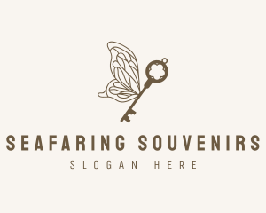 Key Butterfly Wings logo design