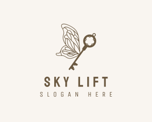 Key Butterfly Wings logo design