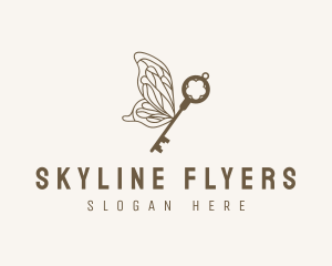 Key Butterfly Wings logo design