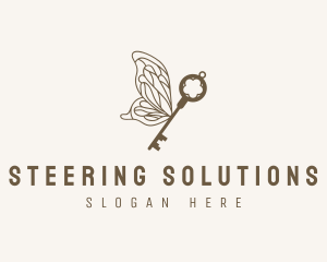 Key Butterfly Wings logo design