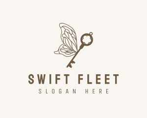 Key Butterfly Wings logo design