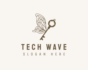 Key Butterfly Wings logo design