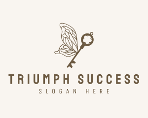 Key Butterfly Wings logo design